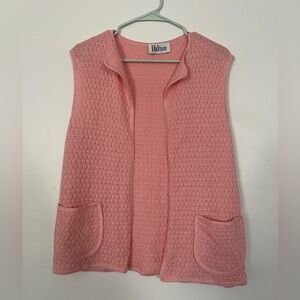 Vintage Pink knit Sweatervest by Dalton